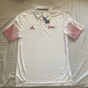 NCAA Adidas Nebraska Huskers 2021 Sideline Primeblue Polo Shirt M NWT